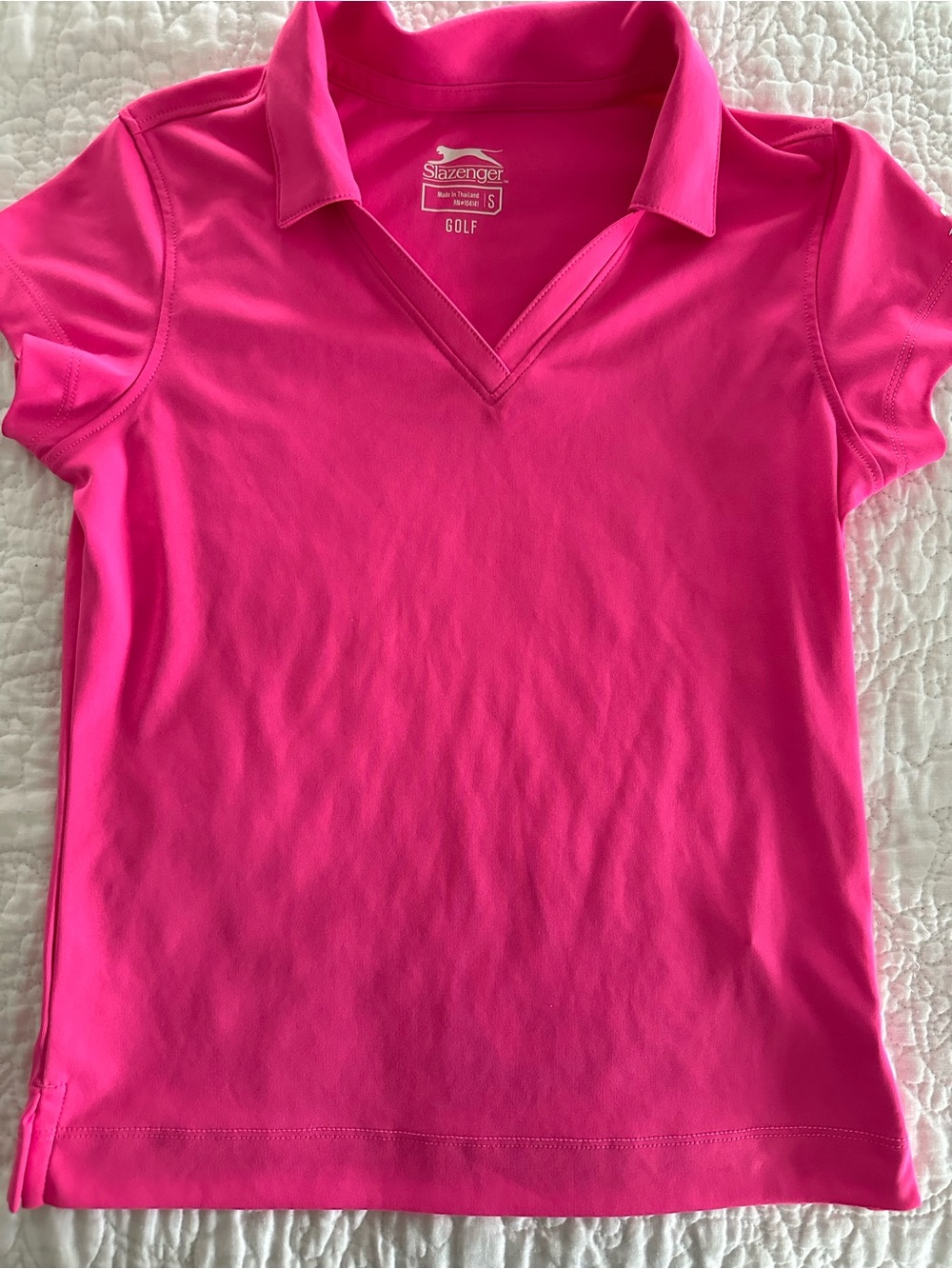 Slazenger Girls' Hot Pink Golf Polo Top Small